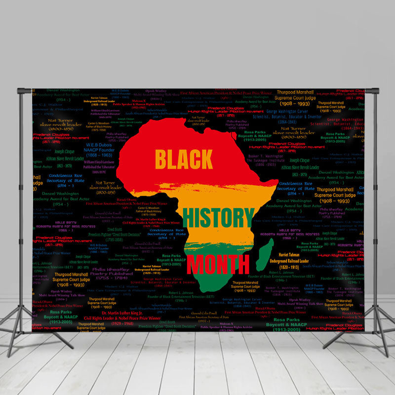 Aperturee Colored Letters African Black History Month Backdrop