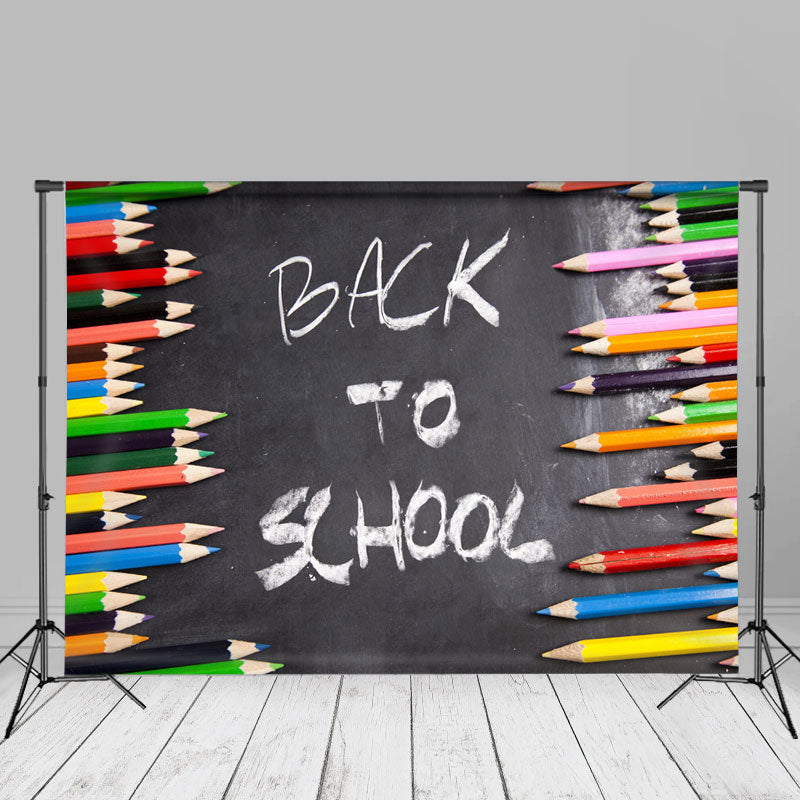 Aperturee - Colored Pencil Blackboard Back To School Backdrop