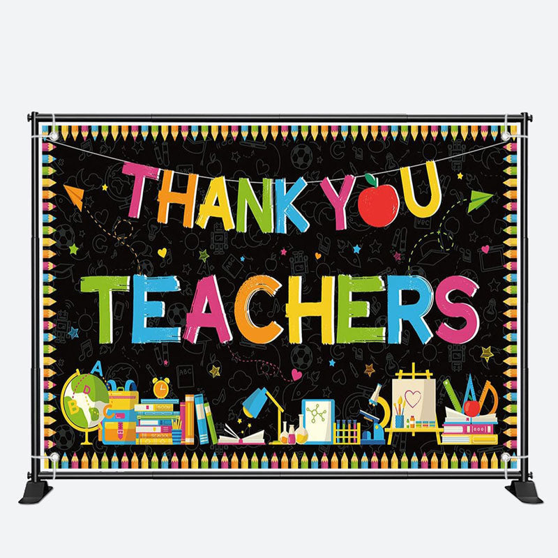 Aperturee - Colored Pencil Teacher Appreciation Week Backdrop