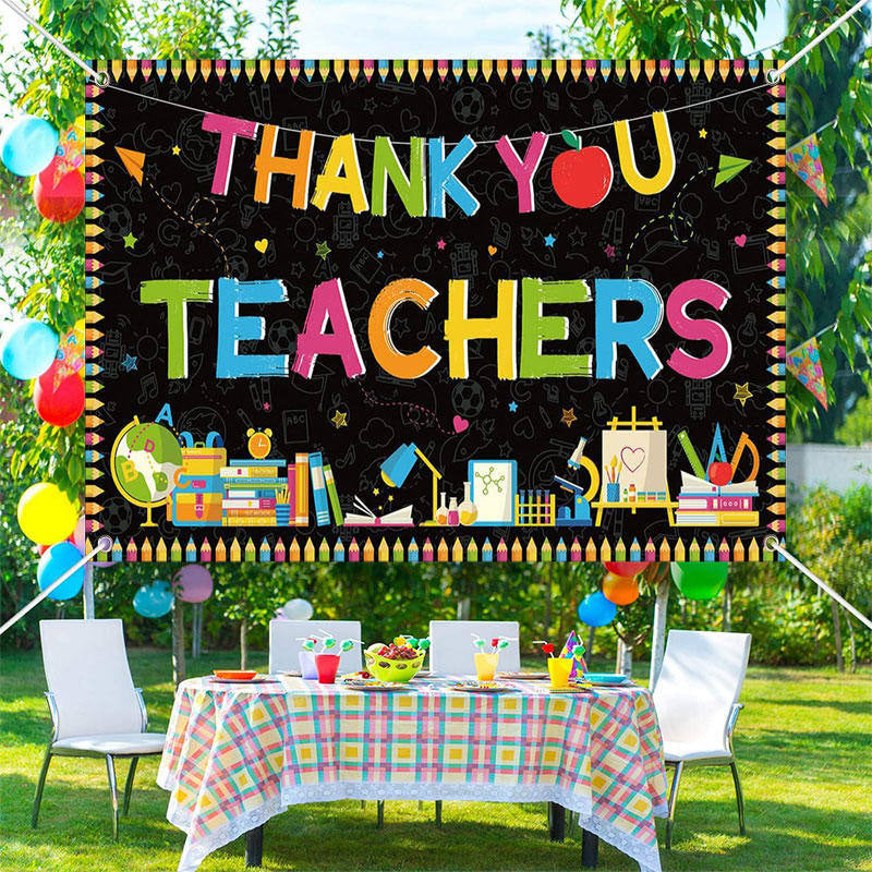 Aperturee - Colored Pencil Teacher Appreciation Week Backdrop