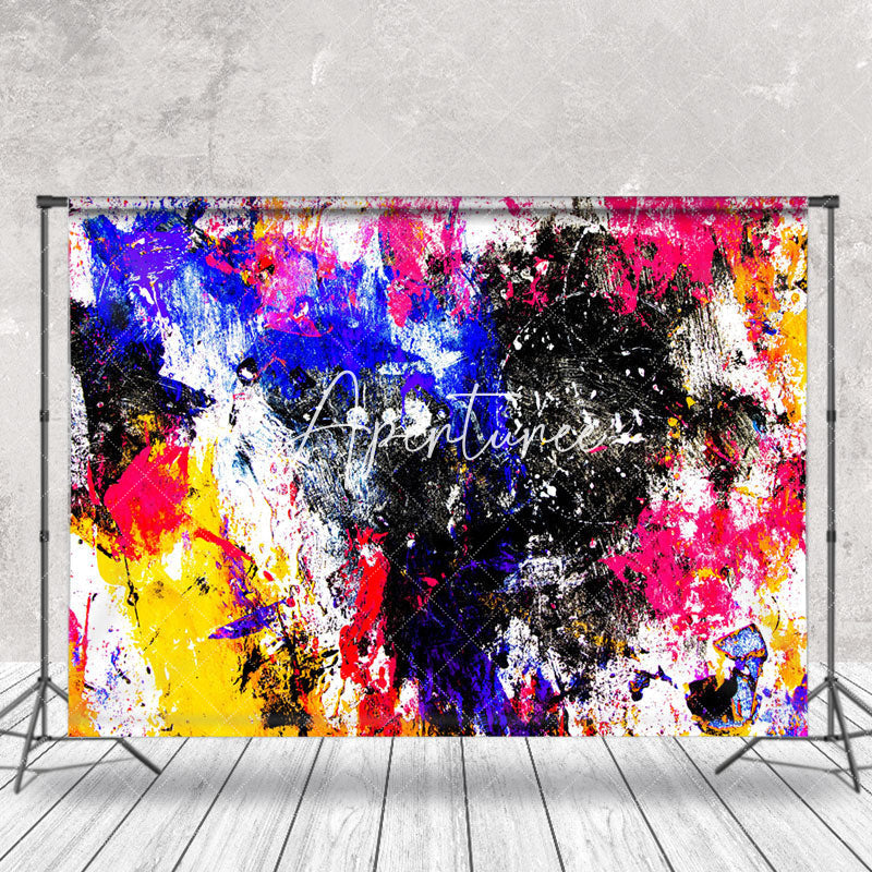 Aperturee - Colorful Abstract Graffiti Wall Backdrop For Photo