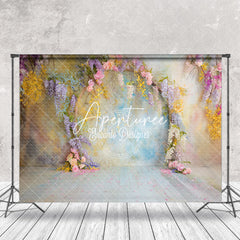 Aperturee - Colorful Abstract Wall Floral Wedding Photo Backdrop