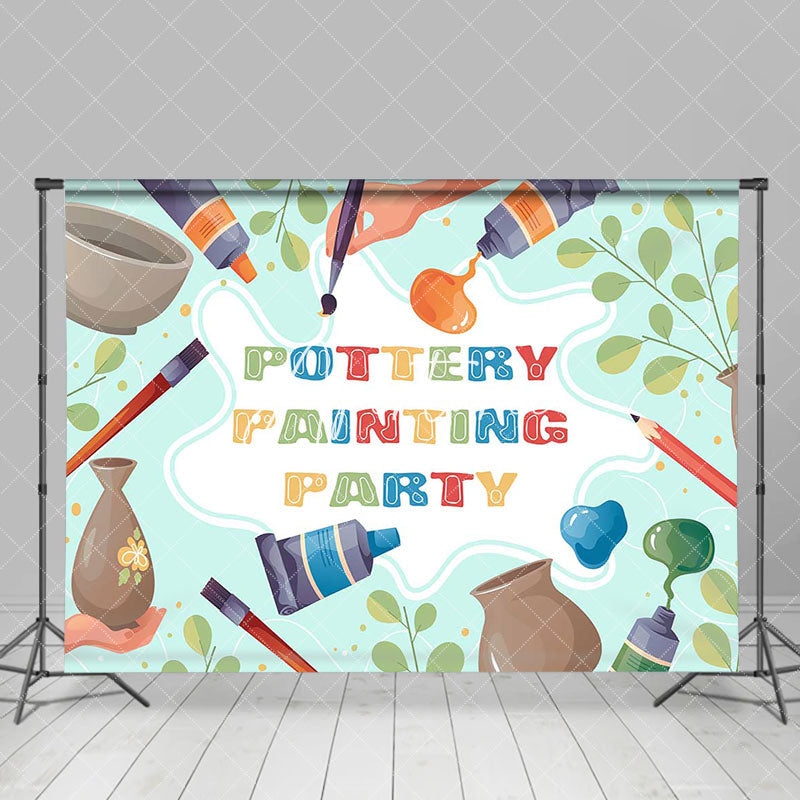 Aperturee - Colorful Art Pottery Painting Brush Party Backdrop