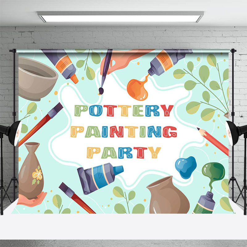 Aperturee - Colorful Art Pottery Painting Brush Party Backdrop