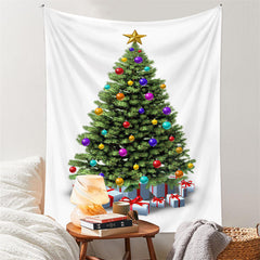 Aperturee - Colorful Ball Christmas Tree Nativity Wall Tapestry