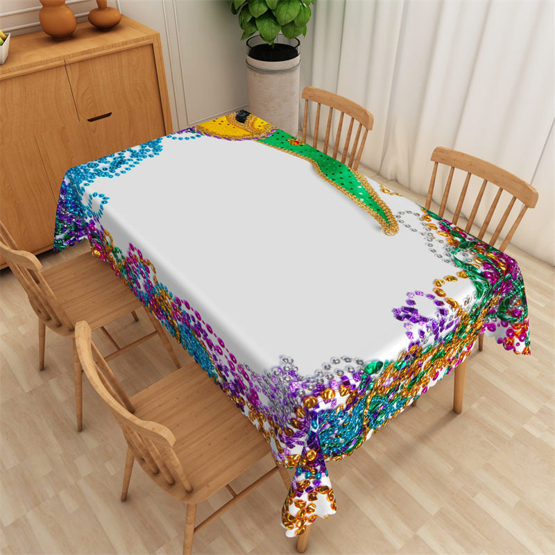 Aperturee - Colorful Ball Diamonds Trinkets Rectangle Tablecloth