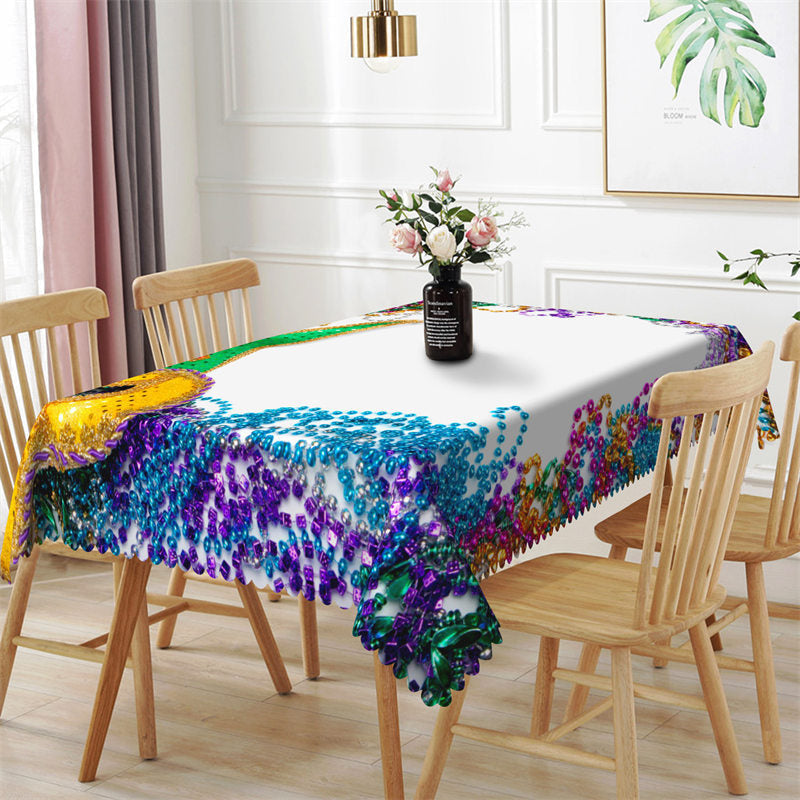 Aperturee - Colorful Ball Diamonds Trinkets Rectangle Tablecloth