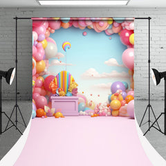 Aperturee - Colorful Balloon Cloud Sweep Backdrop For Cake Smash