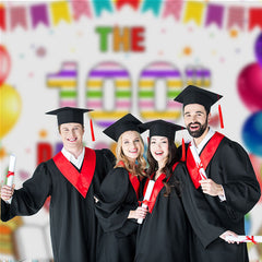 Aperturee - Colorful Balloons The 100th Day Of School Backdrop