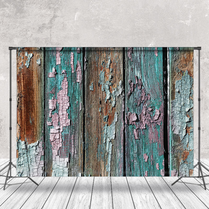 Aperturee - Colorful Broken Wood Texture Backdrop For Photo