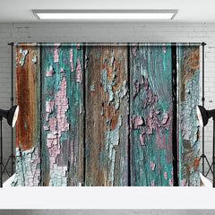 Aperturee - Colorful Broken Wood Texture Backdrop For Photo