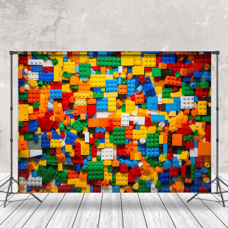 Aperturee - Colorful Building Blocks Newborn Photoshoot Backdrop