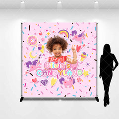 Aperturee - Colorful Candyland Custom Birthday Party Backdrop