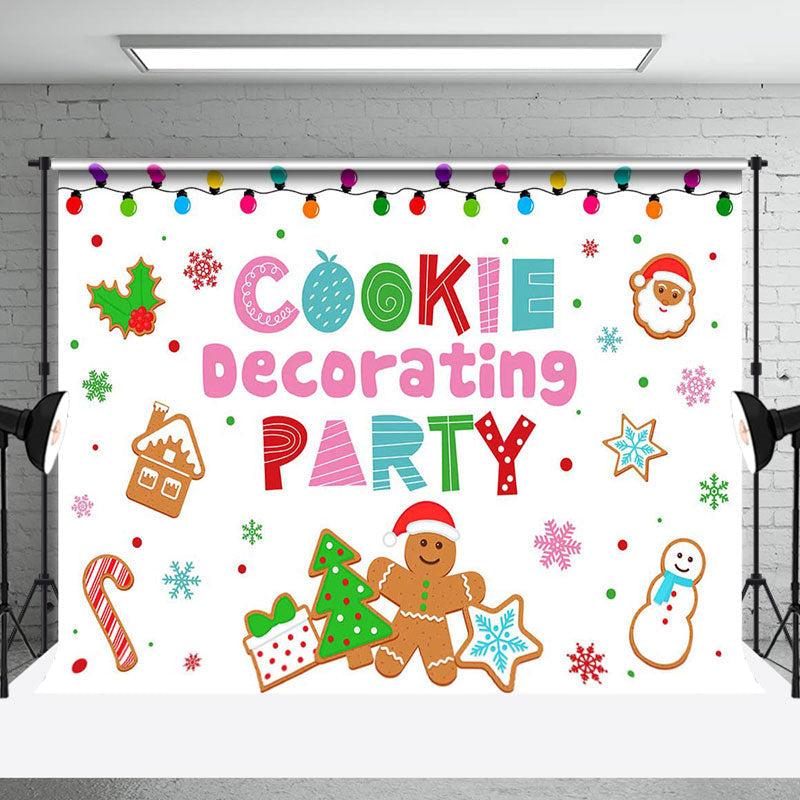 Aperturee - Colorful Christmas Cookie Decorating Party Backdrop