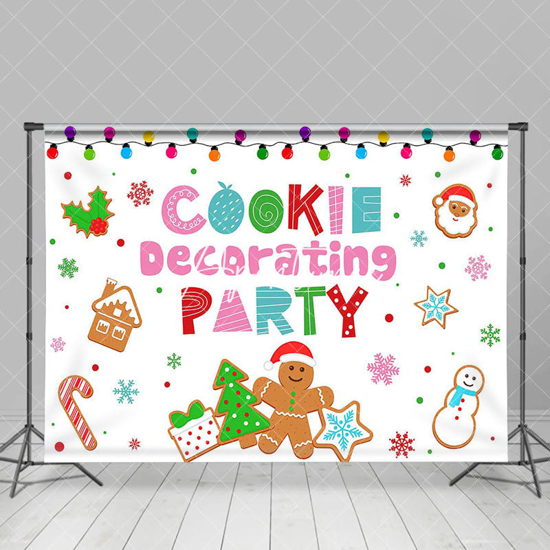 Aperturee - Colorful Christmas Cookie Decorating Party Backdrop