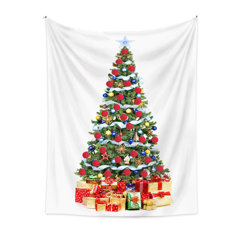 Aperturee - Colorful Christmas Tree Gifts Wall Tapestry Hanging