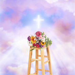 Aperturee - Colorful Clouds Bright Holy Cross Baptism Backdrop