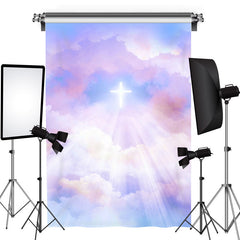 Aperturee - Colorful Clouds Bright Holy Cross Baptism Backdrop