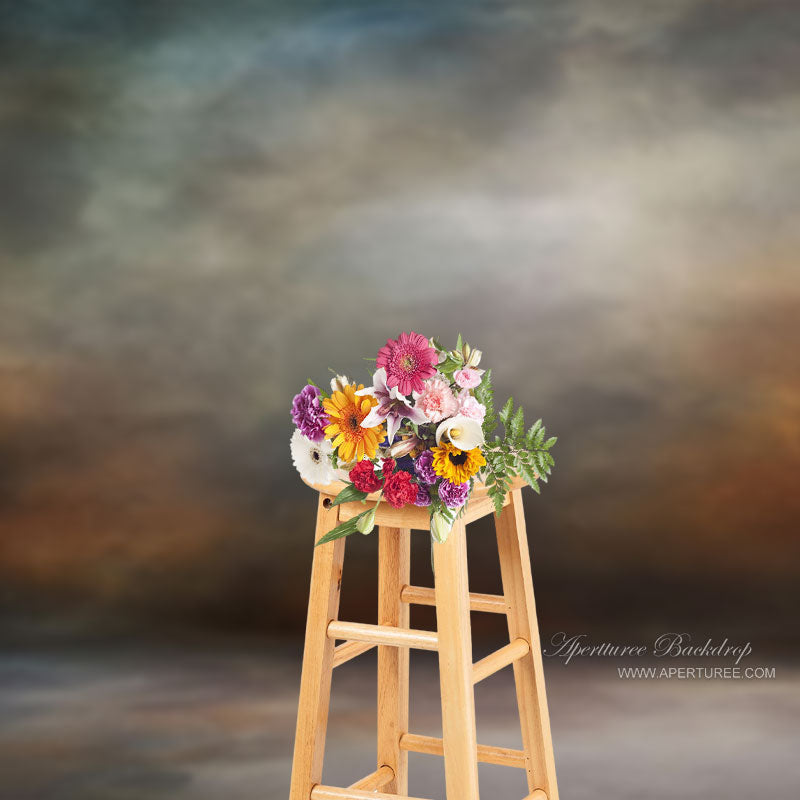 Aperturee - Colorful Cloudy Old Master Photoshoot Studio Backdrop