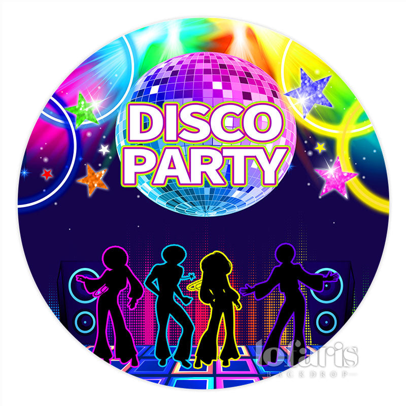 Aperturee Colorful Disco Party Circle Backdrop For Dance Night