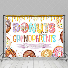 Aperturee - Colorful Donut Cream Happy Grandparents Day Backdrop