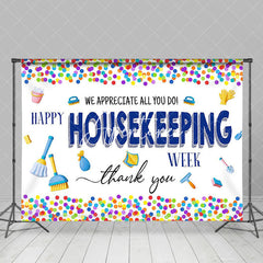 Aperturee - Colorful Dot Housekeeping Week Appreciation Backdrop