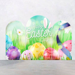 Aperturee - Colorful Eggs Grass Spring Bokeh Easter Backdrop Kit