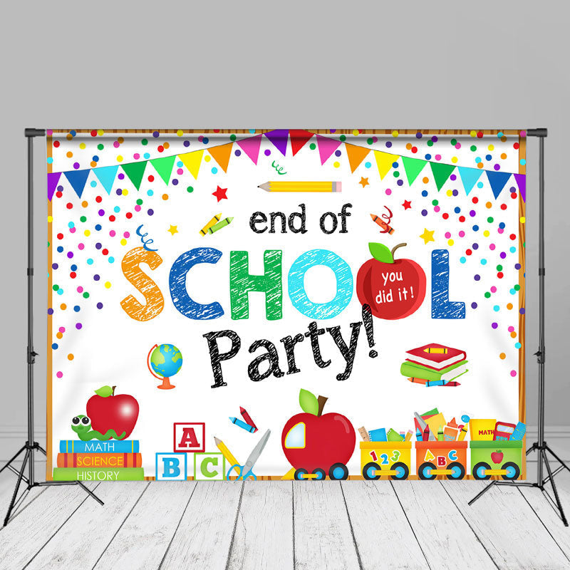 Aperturee - Colorful Elements End Of School Party Photo Backdrop