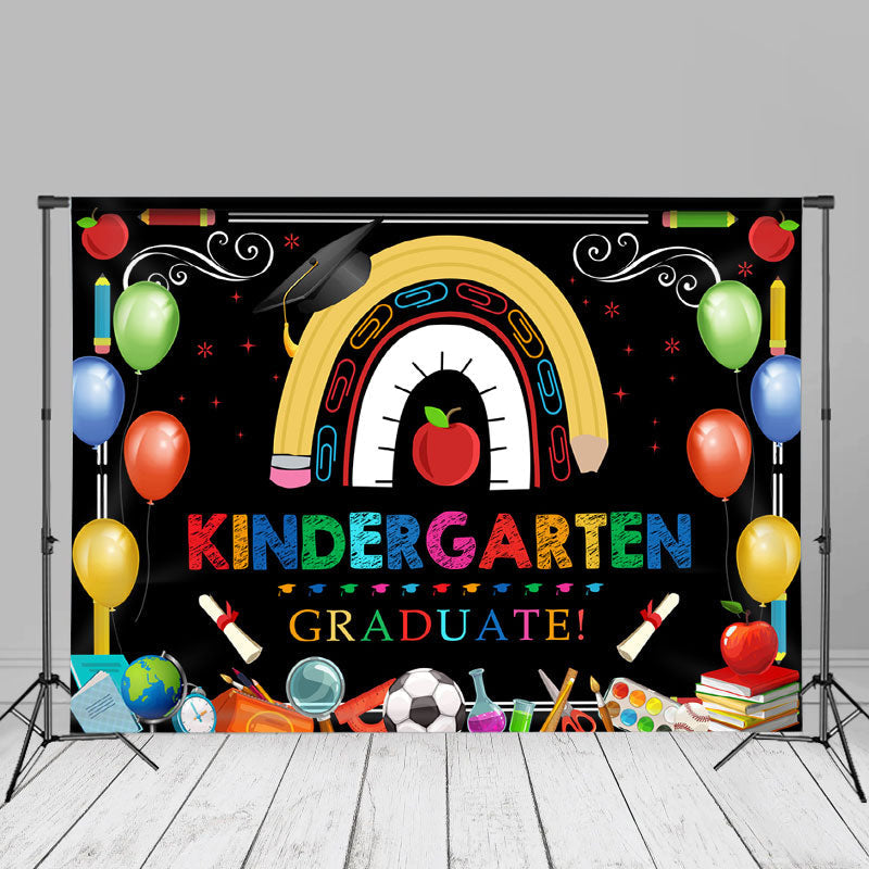 Aperturee - Colorful Elements Kindergarten Grad Photo Backdrop