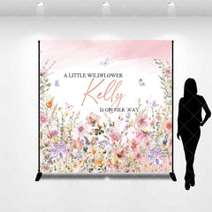 Aperturee - Colorful Floral Butterfly Custom Baby Shower Backdrop