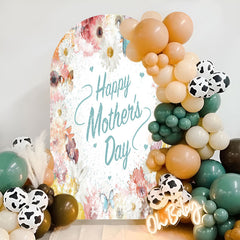 Aperturee - Colorful Floral Happy Mothers Day Arch Backdrop