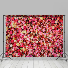 Aperturee - Colorful Flower Buds Floral Valentines Day Backdrop