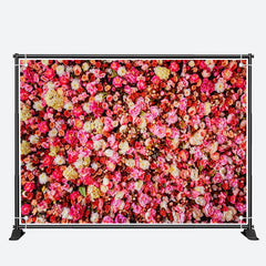 Aperturee - Colorful Flower Buds Floral Valentines Day Backdrop