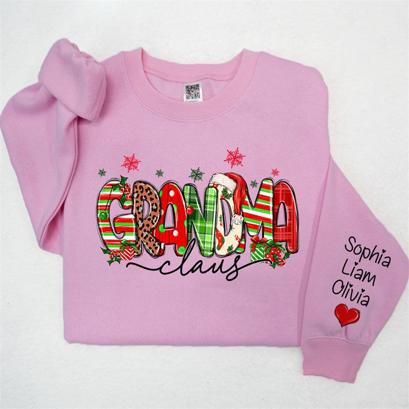 Aperturee - Colorful Grandma Kids Custom Christmas Sweatshirt