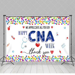 Aperturee - Colorful Medical Equipment Happy Cna Week Backdrop