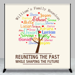 Aperturee - Colorful Name Tree Custom Family Reunion Backdrop