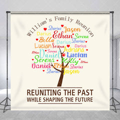 Aperturee - Colorful Name Tree Custom Family Reunion Backdrop