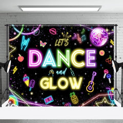 Aperturee - Colorful Neon Lights Sequin Ball Star Dance Backdrop