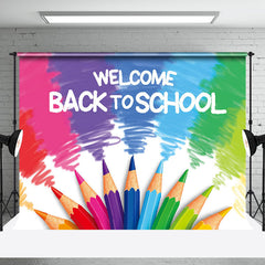 Aperturee - Colorful Painting Welcome Back To School Backdrop