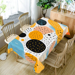 Aperturee - Colorful Pattern Spots Modern Rectangle Tablecloth