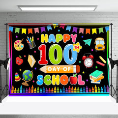 Aperturee - Colorful Pencils Back To School 100th Day Backdrop