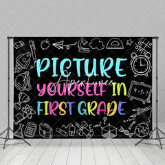 Aperturee - Colorful Picture Yourself In First Grade Backdrop