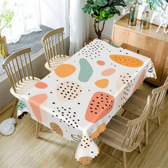 Aperturee - Colorful Prints Black Spots Rectangle Tablecloth