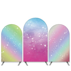 Aperturee Colorful Rainbow Theme Glitter Birthday Arch Backdrop Kit