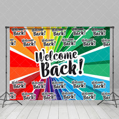 Aperturee - Colorful Rainbow Welcome Back To School Backdrop