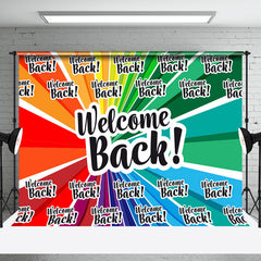 Aperturee - Colorful Rainbow Welcome Back To School Backdrop