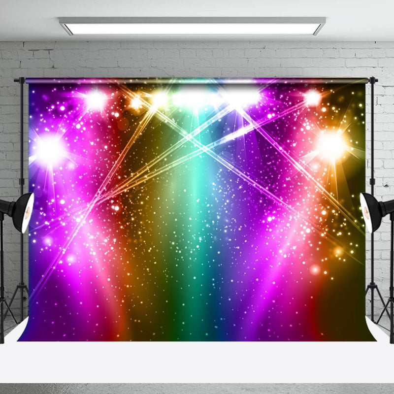 Aperturee - Colorful Spotlight Disco Musical Cake Smash Backdrop