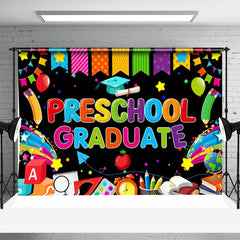 Aperturee - Colorful Study Stuff Star Apple Graduation Backdrop