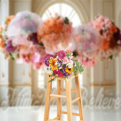 Aperturee - Colorful Transparent Flower Umbrella Floral Backdrop