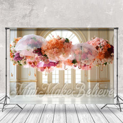 Aperturee - Colorful Transparent Flower Umbrella Floral Backdrop